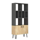 Bueno Bookcase-Grey-Mocha-Modern Furniture Deals