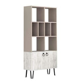 Bueno Bookcase-Grey-Mocha-Modern Furniture Deals