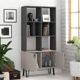 Bueno Bookcase-Grey-Mocha-Modern Furniture Deals