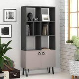 Bueno Bookcase-Grey-Mocha-Modern Furniture Deals