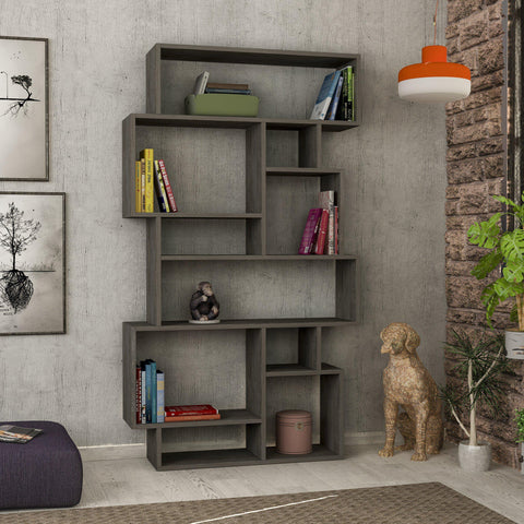 Carry Bookcase - Dark Coffee-FURNITURE>BOOKCASES-[sale]-[design]-[modern]-Modern Furniture Deals
