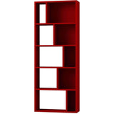Compact Bookcase-Burgundy-Modern Furniture Deals
