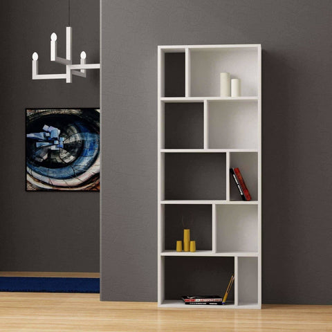 Compact Bookcase-Burgundy-Modern Furniture Deals