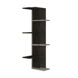 Compact Corner Bookcase-L.Mocha-Dark Brown-Modern Furniture Deals