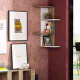 Compact Corner Shelf-Mocha-Dark Brown-Modern Furniture Deals