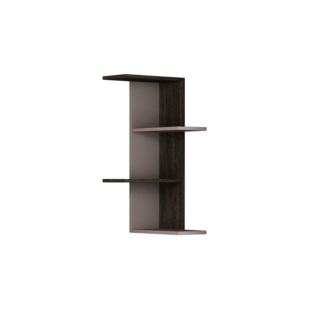 Dark brown corner clearance shelf