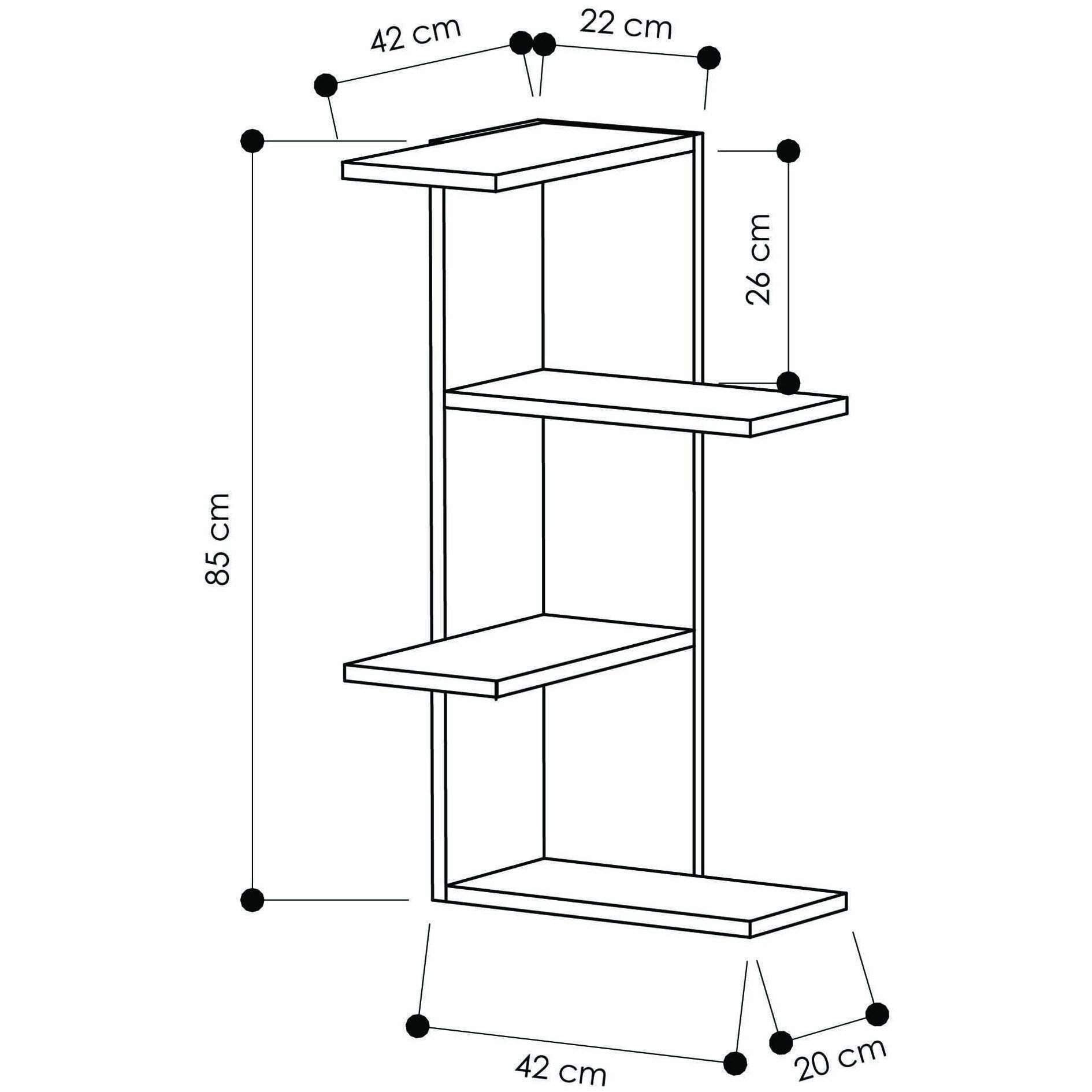 Compact Corner Shelf Mocha Dark Brown Modern Furniture Deals