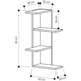 Compact Corner Shelf-Mocha-Dark Brown-Modern Furniture Deals
