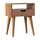 Copper Plated Bedside Table-Modern Furniture Deals