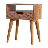 Copper Plated Bedside Table-Modern Furniture Deals