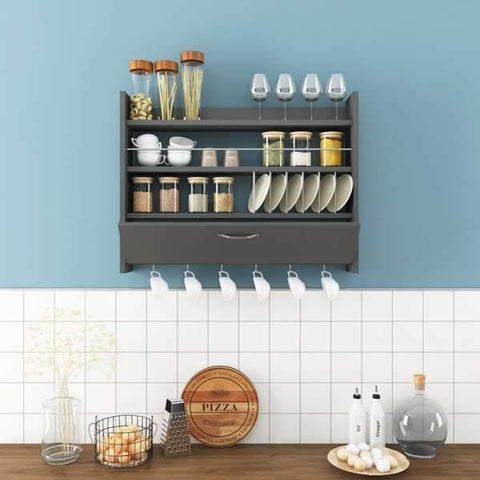 Corte B One Door Kitchen Rack-White-Modern Furniture Deals
