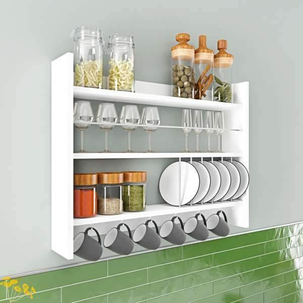 Corte Kitchen Shelf-White-Modern Furniture Deals