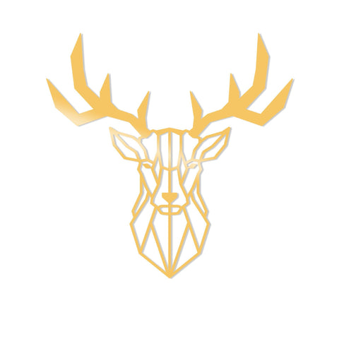 DEER2 METAL DECOR - GOLD Wall Art-Metal Wall Art-[sale]-[design]-[modern]-Modern Furniture Deals