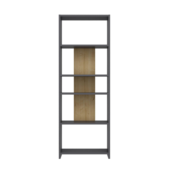 Diosp Bookcase Anthracite - Oak-FURNITURE>BOOKCASES-[sale]-[design]-[modern]-Modern Furniture Deals