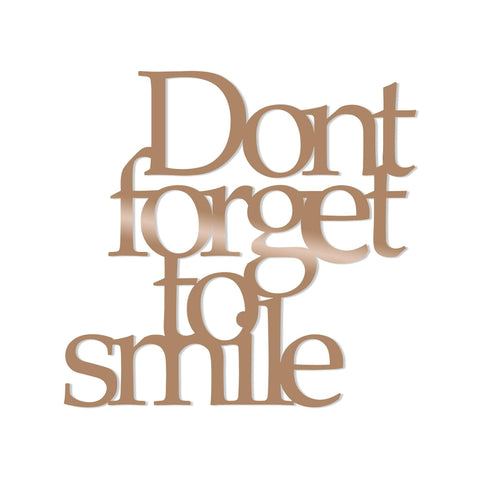 DONT FORGET TO SMILE - COPPER Wall Art-Metal Wall Art-[sale]-[design]-[modern]-Modern Furniture Deals