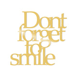 DONT FORGET TO SMILE METAL DECOR - GOLD Wall Art-Metal Wall Art-[sale]-[design]-[modern]-Modern Furniture Deals