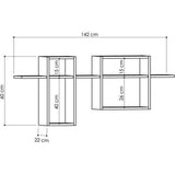 Eclipse Wall Shelf-Red-Modern Furniture Deals