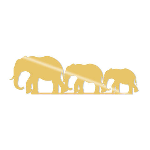 ELEPHANTS METAL DECOR - GOLD Wall Art-Metal Wall Art-[sale]-[design]-[modern]-Modern Furniture Deals