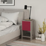 Ema Night Stand-Mocha-Burgundy-Modern Furniture Deals