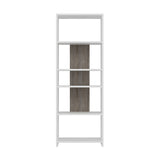 FANTASIA Bookcase White - Dark Coffee-FURNITURE>BOOKCASES-[sale]-[design]-[modern]-Modern Furniture Deals