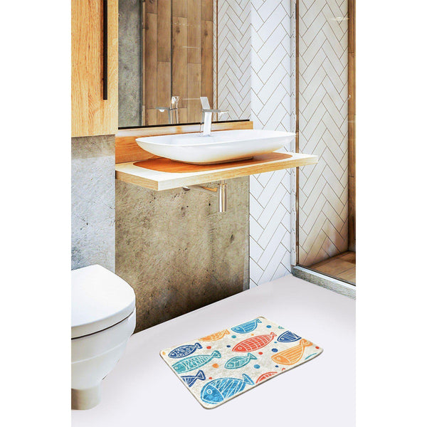 Fish DJT - Colourful (40 x 60) Bath Mat-Bath Mat-[sale]-[design]-[modern]-Modern Furniture Deals