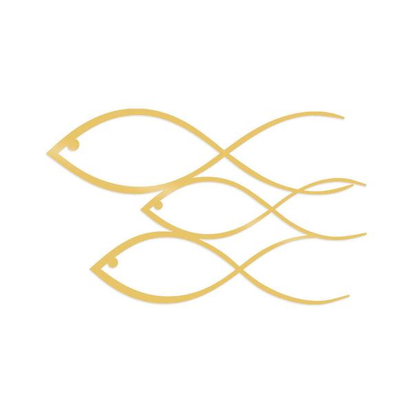 FISH - GOLD Wall Art-Metal Wall Art-[sale]-[design]-[modern]-Modern Furniture Deals