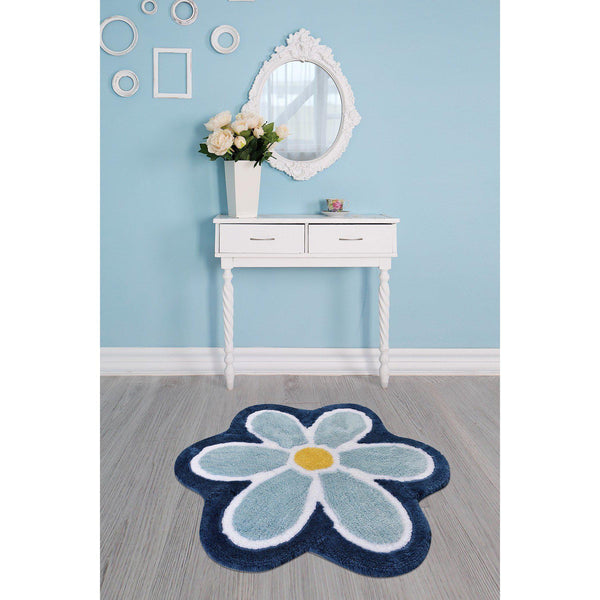 Flower - Blue 5 Bath Mat-Bath Mat-[sale]-[design]-[modern]-Modern Furniture Deals