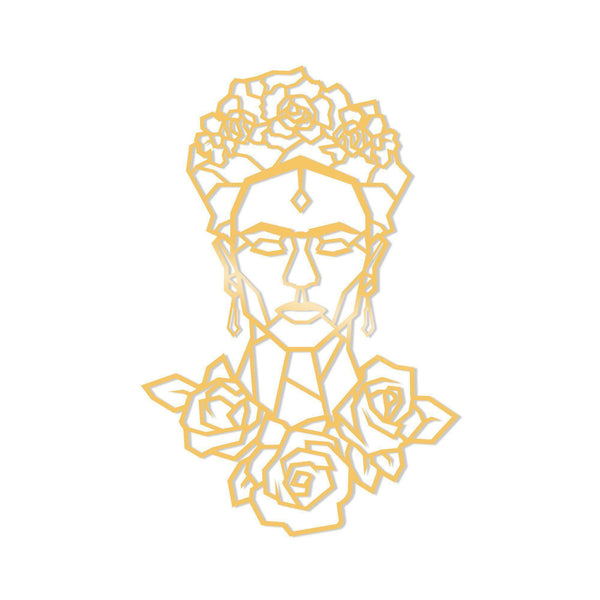 FRIDA METAL DECOR - GOLD Wall Art-Metal Wall Art-[sale]-[design]-[modern]-Modern Furniture Deals