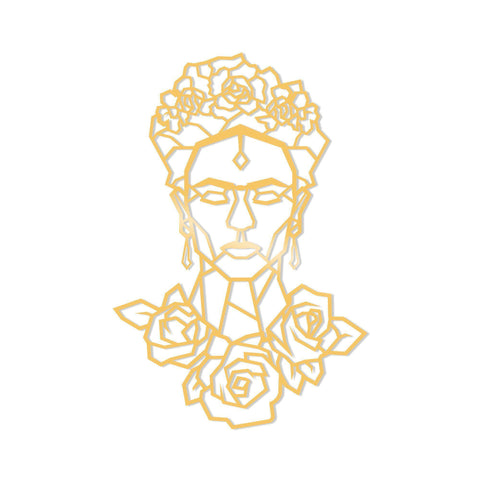 FRIDA METAL DECOR - GOLD Wall Art-Metal Wall Art-[sale]-[design]-[modern]-Modern Furniture Deals