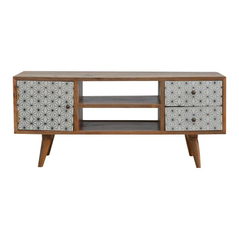 Geometric Printed Nordic Media Unit-Modern Furniture Deals