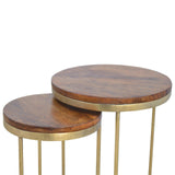 Golden Nesting Stools-Modern Furniture Deals