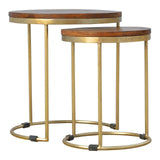 Golden Nesting Stools-Modern Furniture Deals