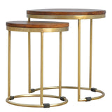 Golden Nesting Stools-Modern Furniture Deals