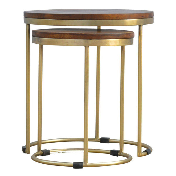 Golden Nesting Stools-Modern Furniture Deals