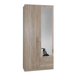 Grain oak 2 Door 2 Drawer Wardrobe-Modern Furniture Deals