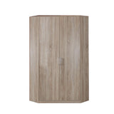 Grain Oak 2 Door corner Wardrobe-Modern Furniture Deals