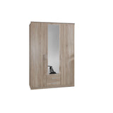 Grain Oak 3 Door 2 Drawer Wardrobe-Modern Furniture Deals