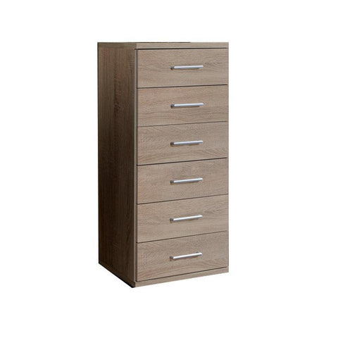 GRAIN Oak Narrow 6 Drawer Chest-Modern Furniture Deals