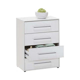 HAMBURG High Gloss White 4 Drawers Chest-Modern Furniture Deals
