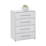 HAMBURG High Gloss White 4 Drawers Chest-Modern Furniture Deals