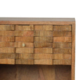 Hand Carved Trunk 1 Drawer Bedside Table-Modern Furniture Deals