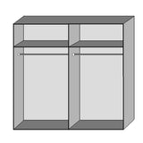 Harmony 4 Doors 2 Mirrors White Wardrobe-Wardrobe-Modern Furniture Deals