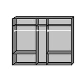 HARMONY 5 doors 3 mirrors oak wardrobe-Modern Furniture Deals