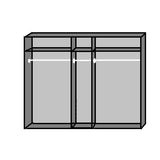 Harmony 5 Doors 3 Mirrors White Wardrobe-Wardrobe-Modern Furniture Deals
