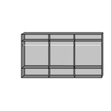 HARMONY 6 doors 4 mirrors oak wardrobe-Modern Furniture Deals