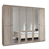 HARMONY 6 doors 4 mirrors oak wardrobe-Modern Furniture Deals
