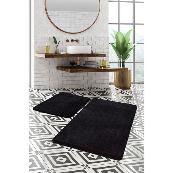 Hawaiian - Black 2 Bath Mat-Bath Mat-[sale]-[design]-[modern]-Modern Furniture Deals