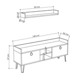 Hills Tv Cabinet-White-Oak-Modern Furniture Deals