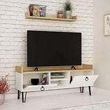 Hills Tv Cabinet-White-Oak-Modern Furniture Deals