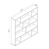 HUGO Bookcase White - Anthracite-FURNITURE>BOOKCASES-[sale]-[design]-[modern]-Modern Furniture Deals